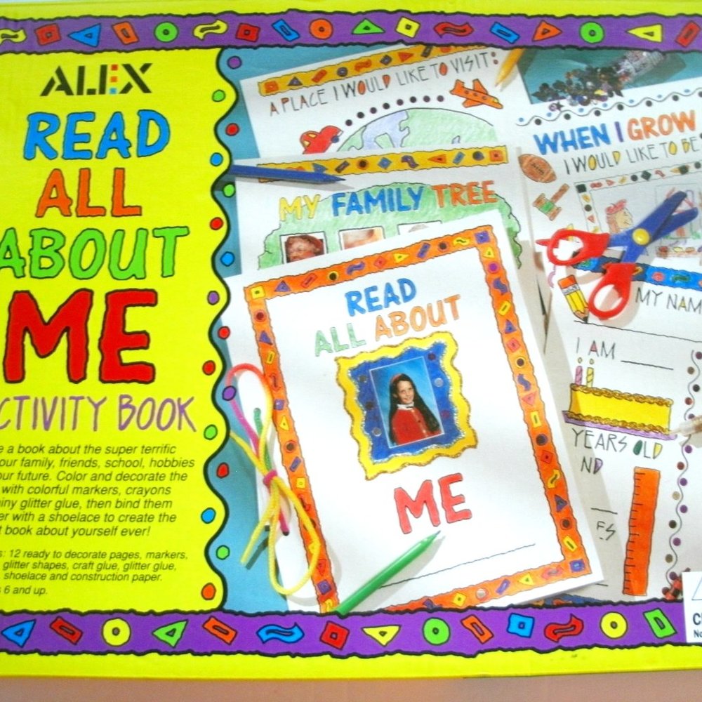 Vintage Alex Read All About Me Activity Book Scrapbook Memory Journal Craft New